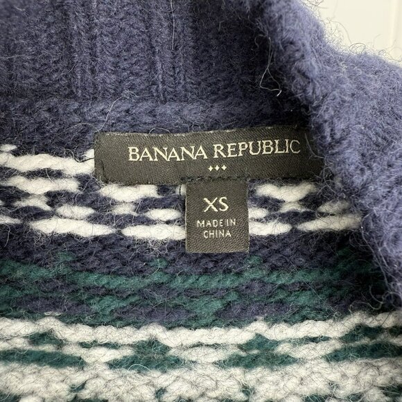Banana Republic Fair Isle Sweater Acrylic Wool Blend Women’s XS - Picture 7 of 7